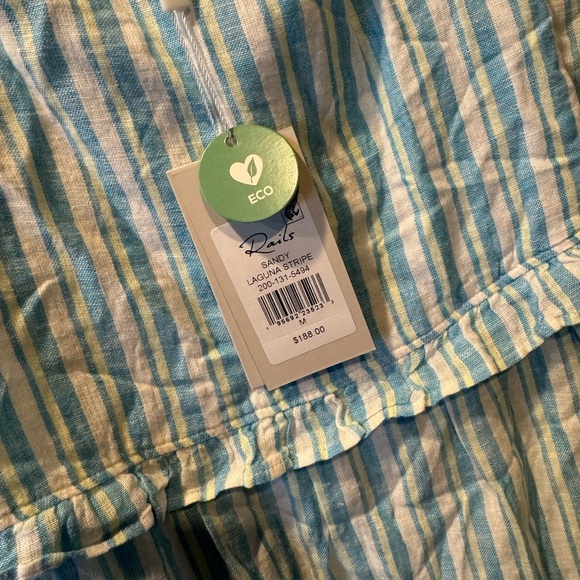Rails Sandy Laguna Stripe Linen Blend Striped Sleeveless Mini Dress Womens M NWT - Picture 7 of 7
